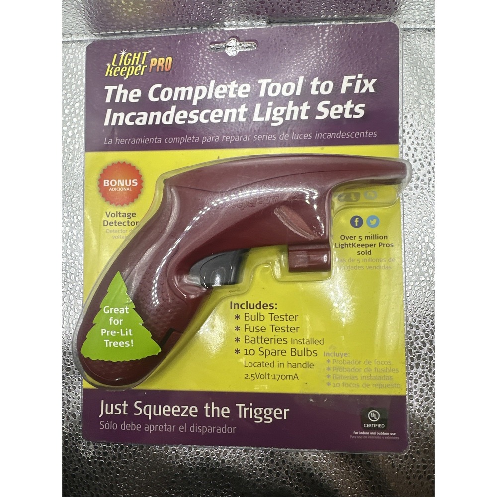 Light Keeper Pro Repair Tool for Incandescent‎ Light Sets - with 10 Spare bulbs